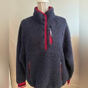 Tommy Hilfiger womens sherpa pullover jacket size L Mint